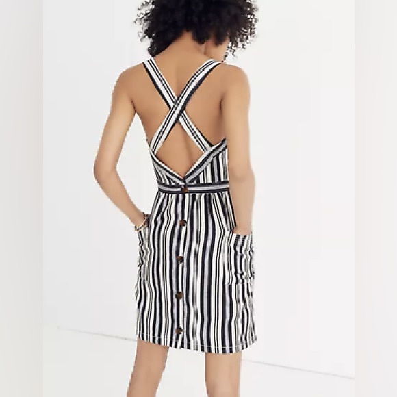 Madewell Dresses & Skirts - Madewell Apron Mini Dress in Evelyn Stripe - Size 6
